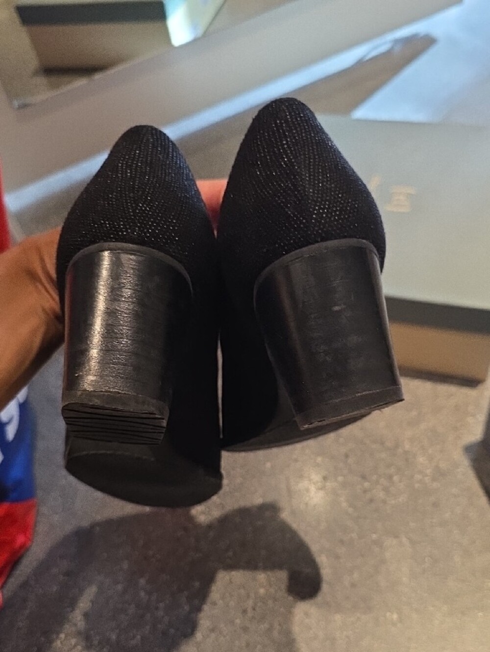 Stuart Weitzman Black Textured Tassel Loafers - Picture 3 of 5